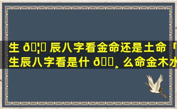 生 🦍 辰八字看金命还是土命「生辰八字看是什 🕸 么命金木水火土」